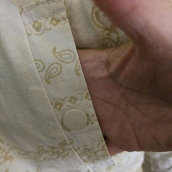 BDG Urban Outfitters Isla Linen Paisley Print Puffer Cropped Jacket Size M - Picture 9 of 13